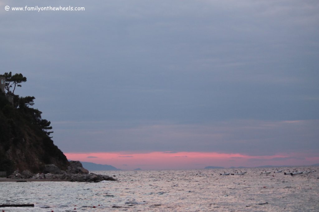 Sunset on the capri sea