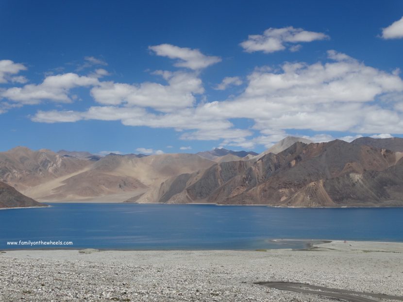 Travel Tales of Leh : Pangong Tso Lake - Family on the wheels